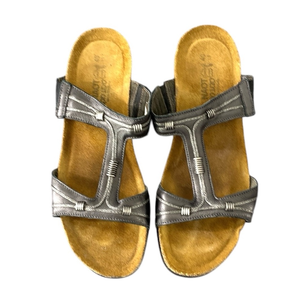 NAOT Pewter Silver Sandals